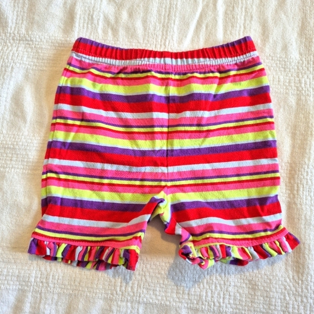 Hanna Andersson girls size 50 or 0-3 months elastic waisted striped shorts VVGUC